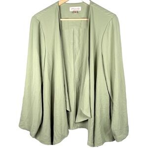 Y2K Philosophy Sweatshirt Cardigan Open Batwing Dolman Light‎ Green Womens 1X